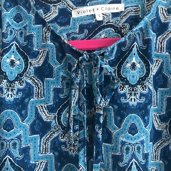 Turquoise and blue blouse - Picture 4 of 4